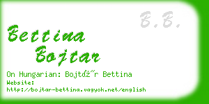 bettina bojtar business card